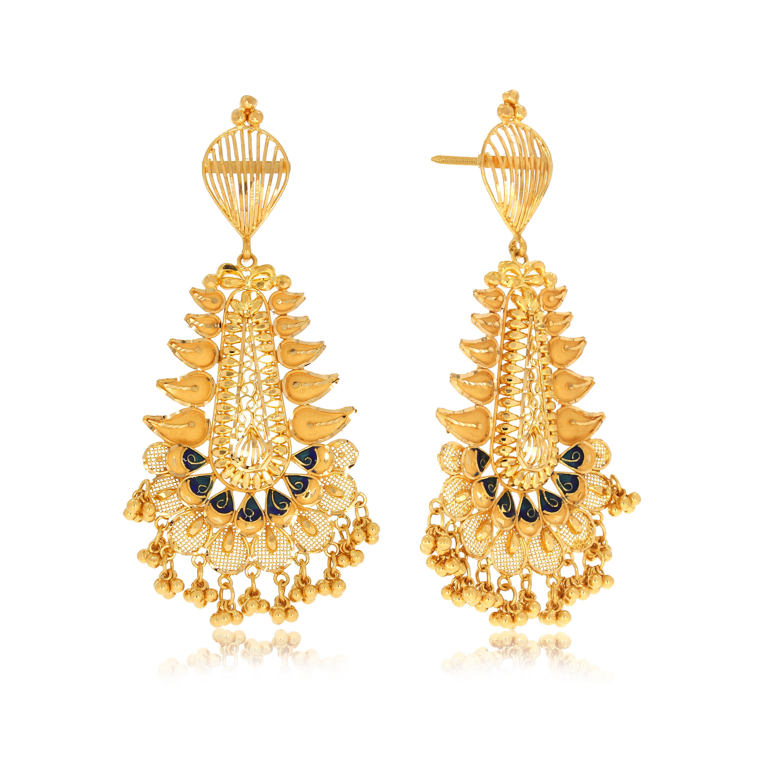 Imperial Appeal Gold Danglers - Senco Gold and Diamonds