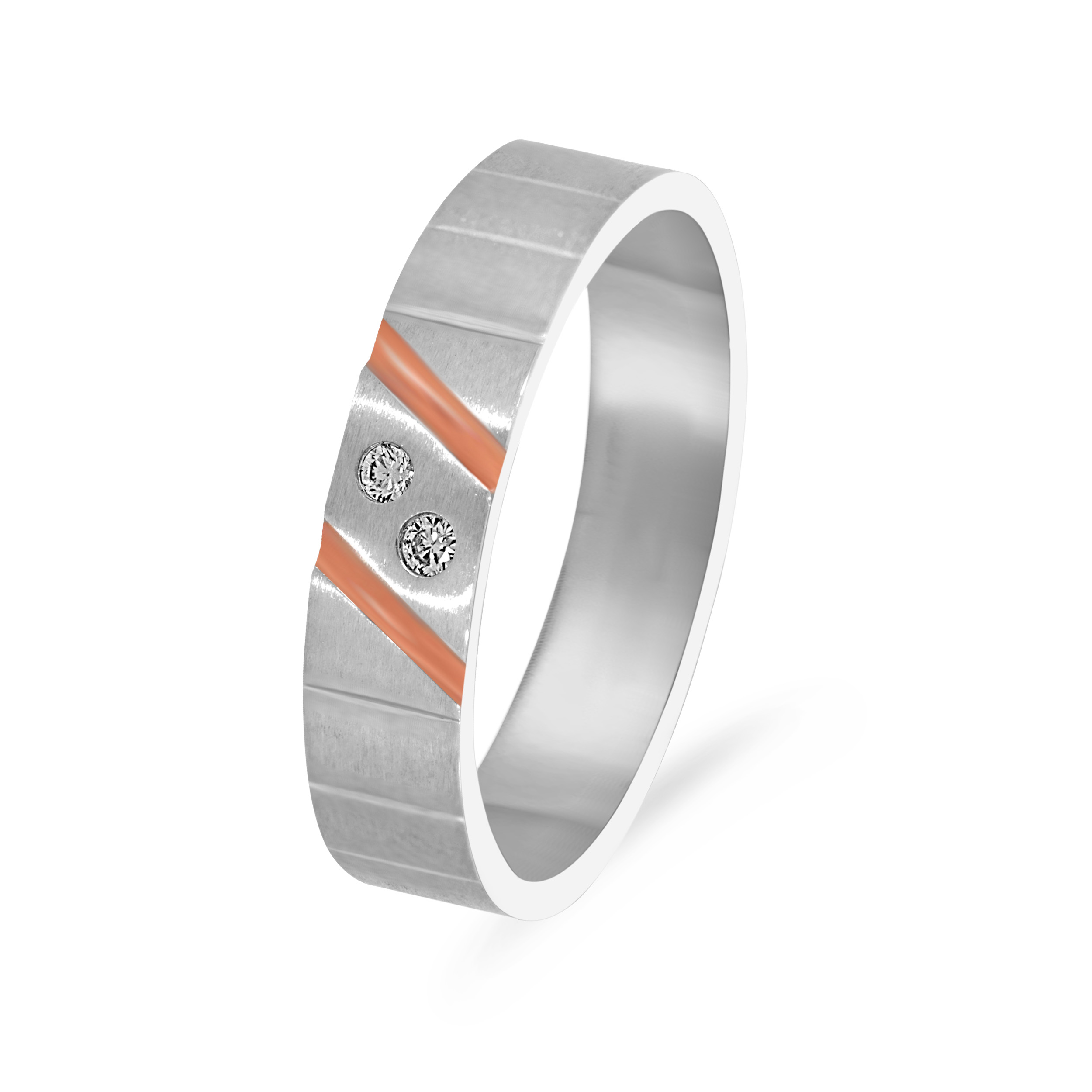  Secure Duo Shine Platinum Band Ring - Senco Gold and Diamonds