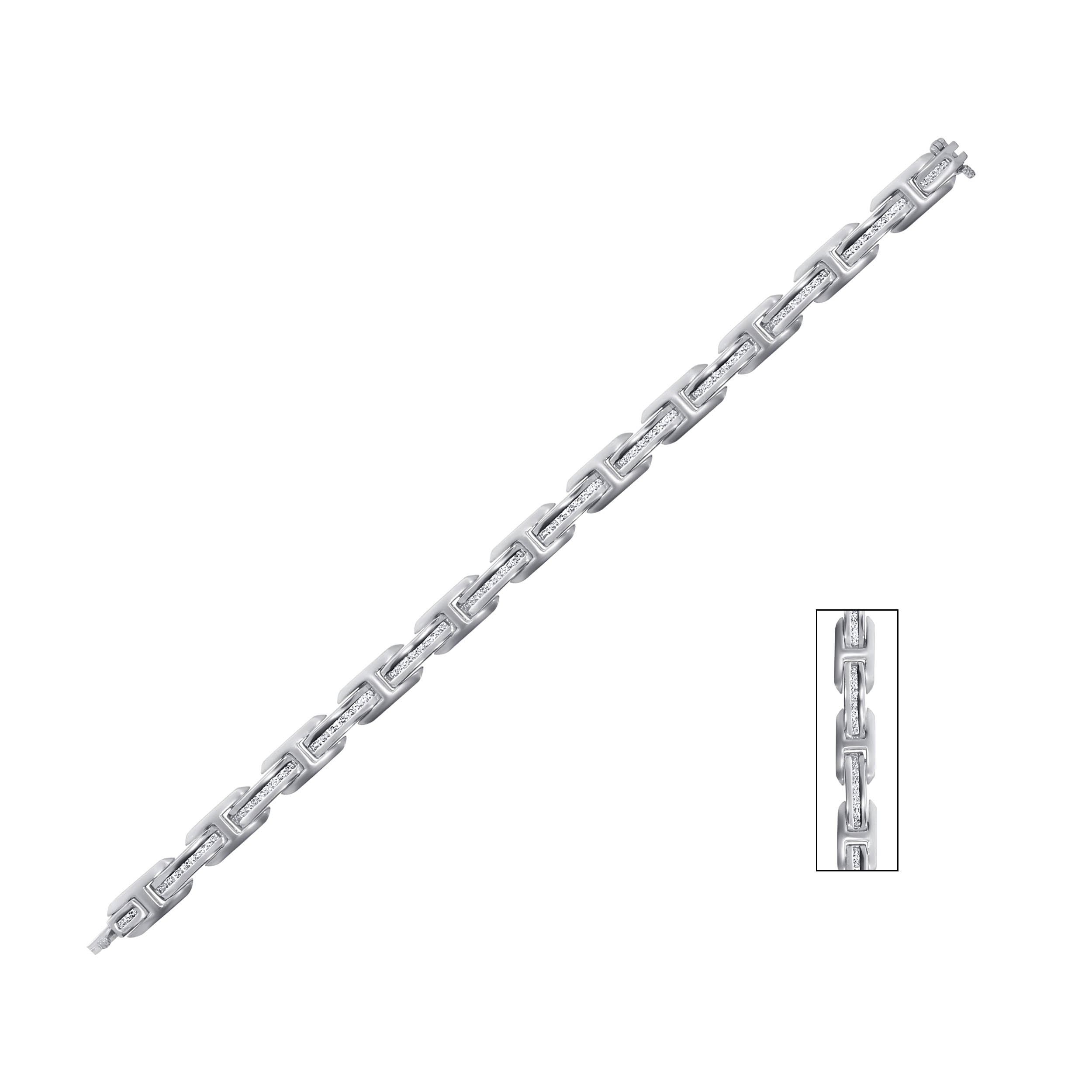 Sleek Twine Men Platinum Wristlet - Senco Gold and Diamonds