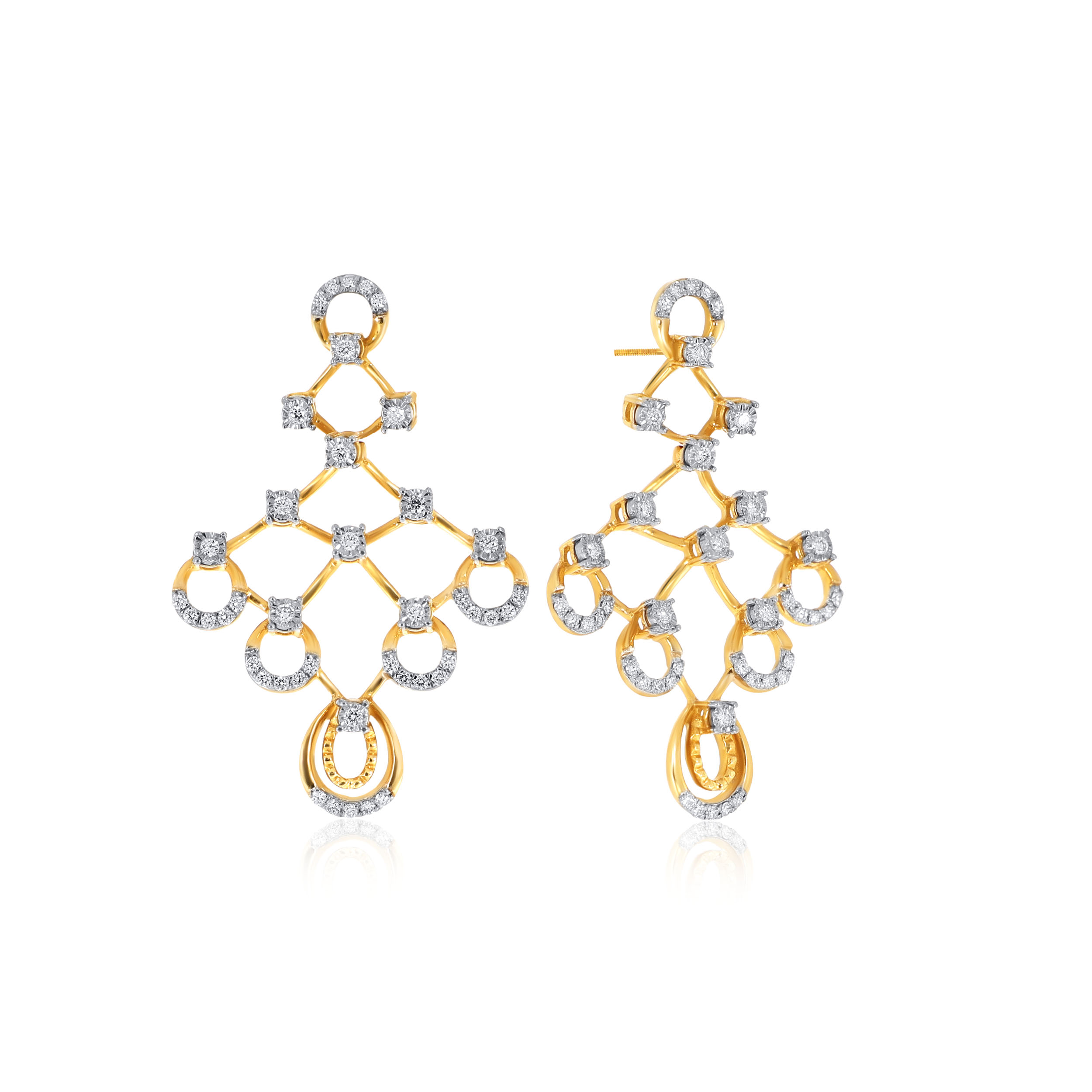 Connected Dazzle Diamond Earrings - Senco Gold and Diamonds