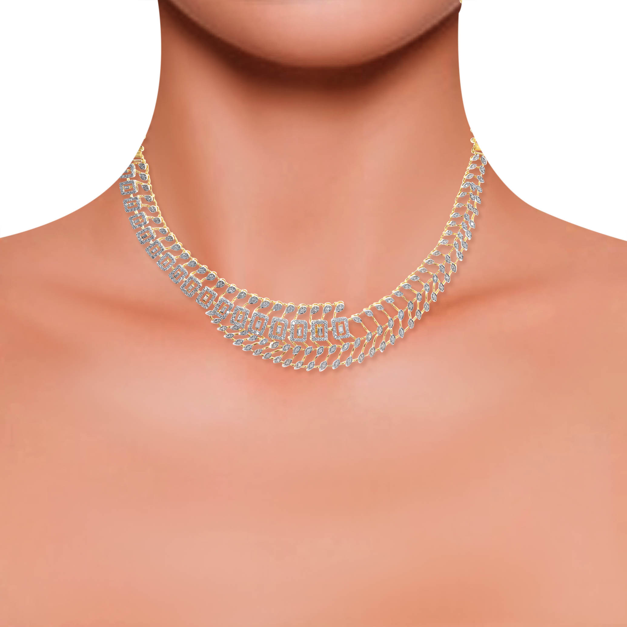 Flowy Petals Diamond Necklace - Senco Gold and Diamonds