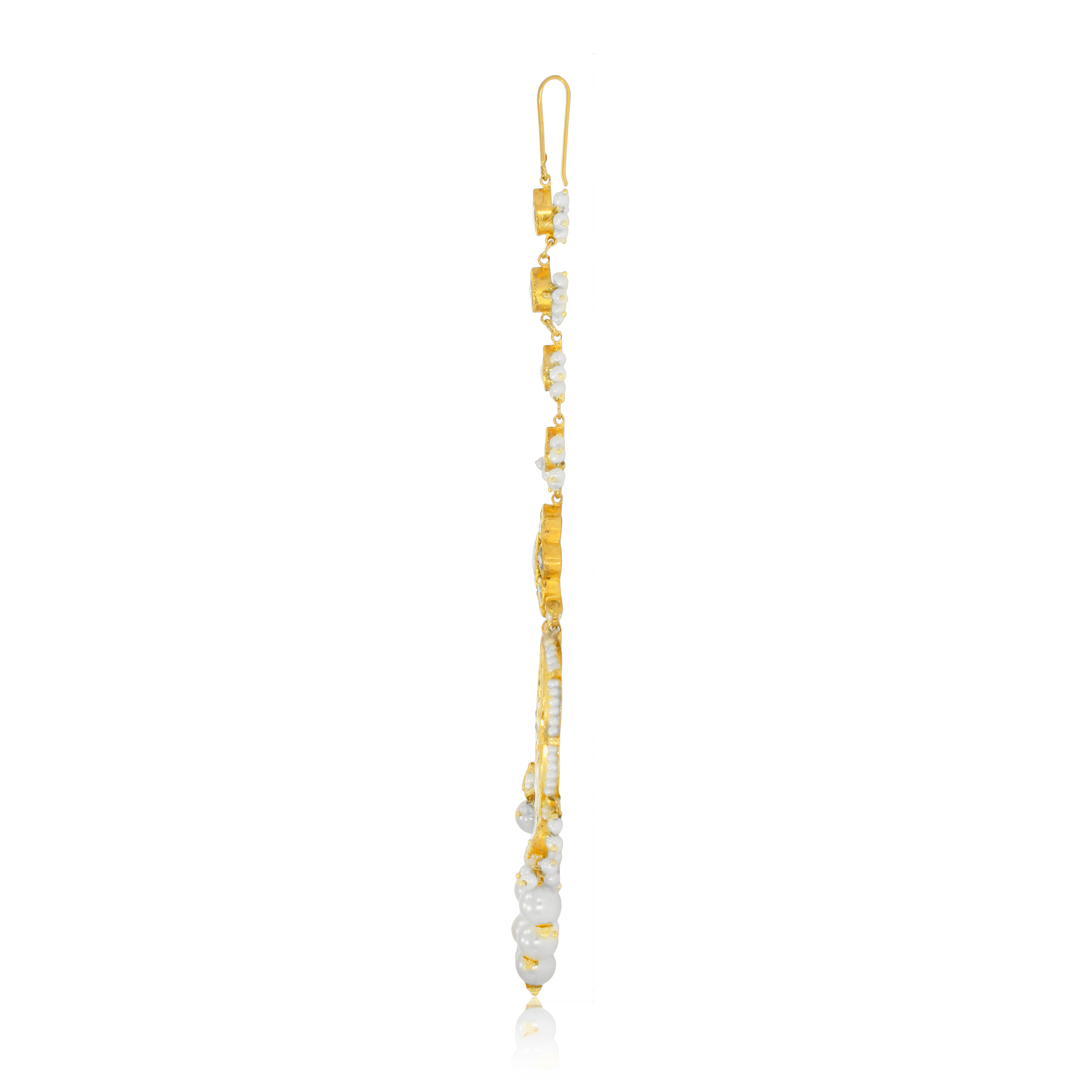 Moonlit Chandbali Gold Maang Tikka - Senco Gold and Diamonds