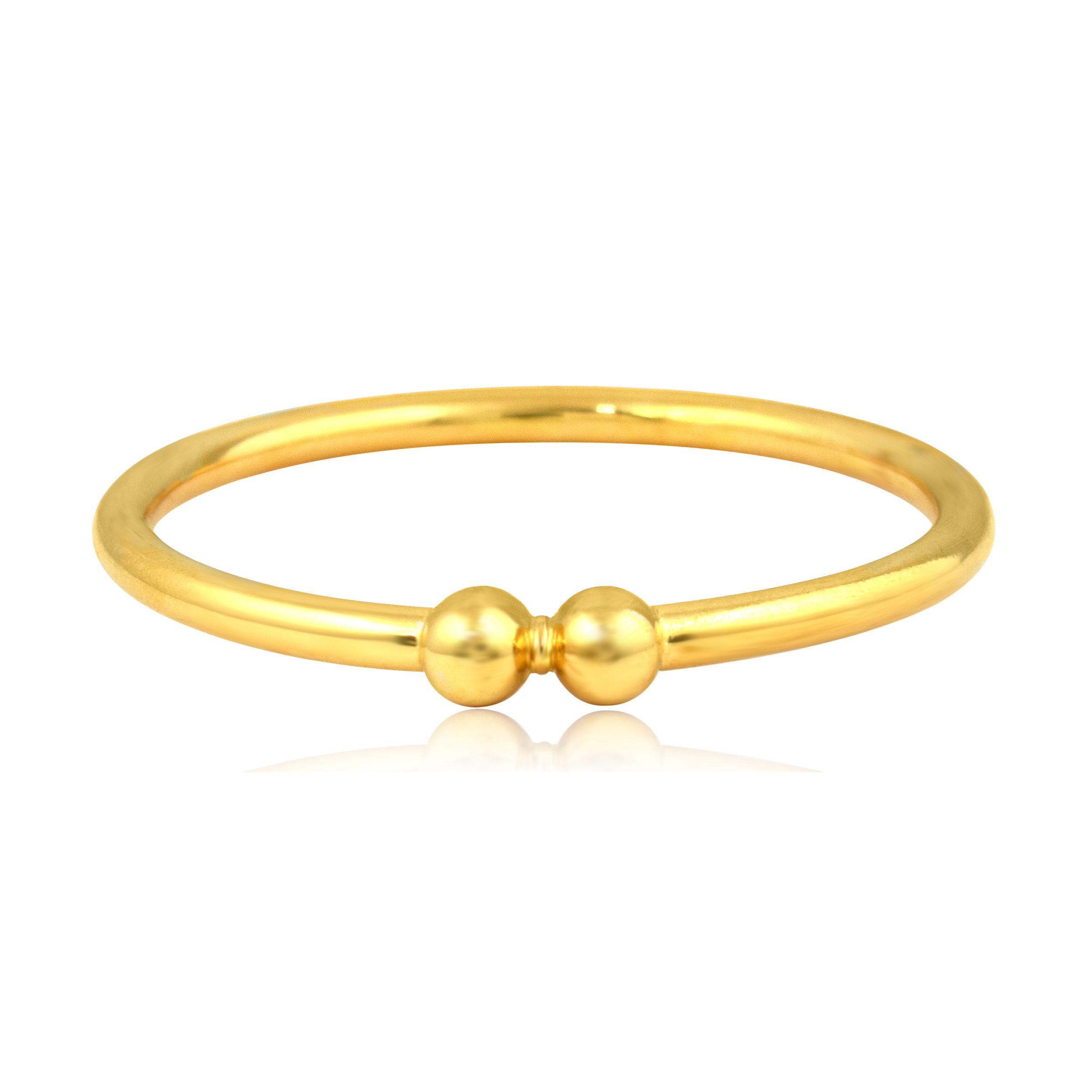 Simple Shine Gold Mukh Bangle - Senco Gold and Diamonds