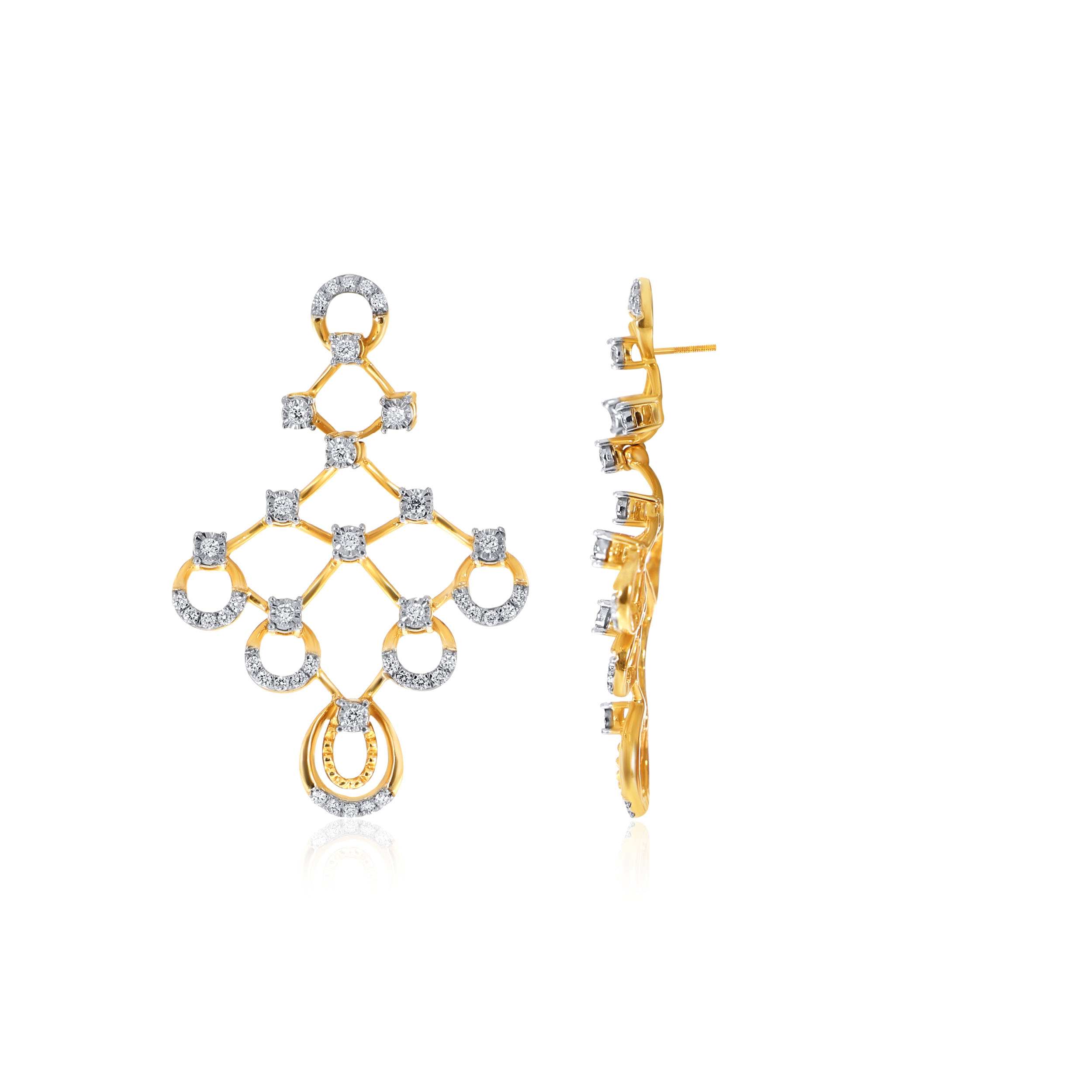 Connected Dazzle Diamond Earrings - Senco Gold and Diamonds