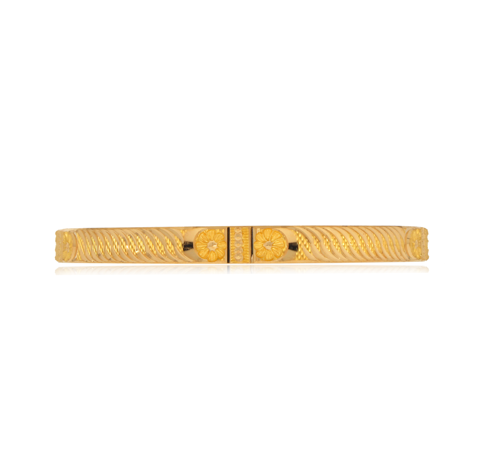 Floral Lady Gold Bangle - Senco Gold and Diamonds