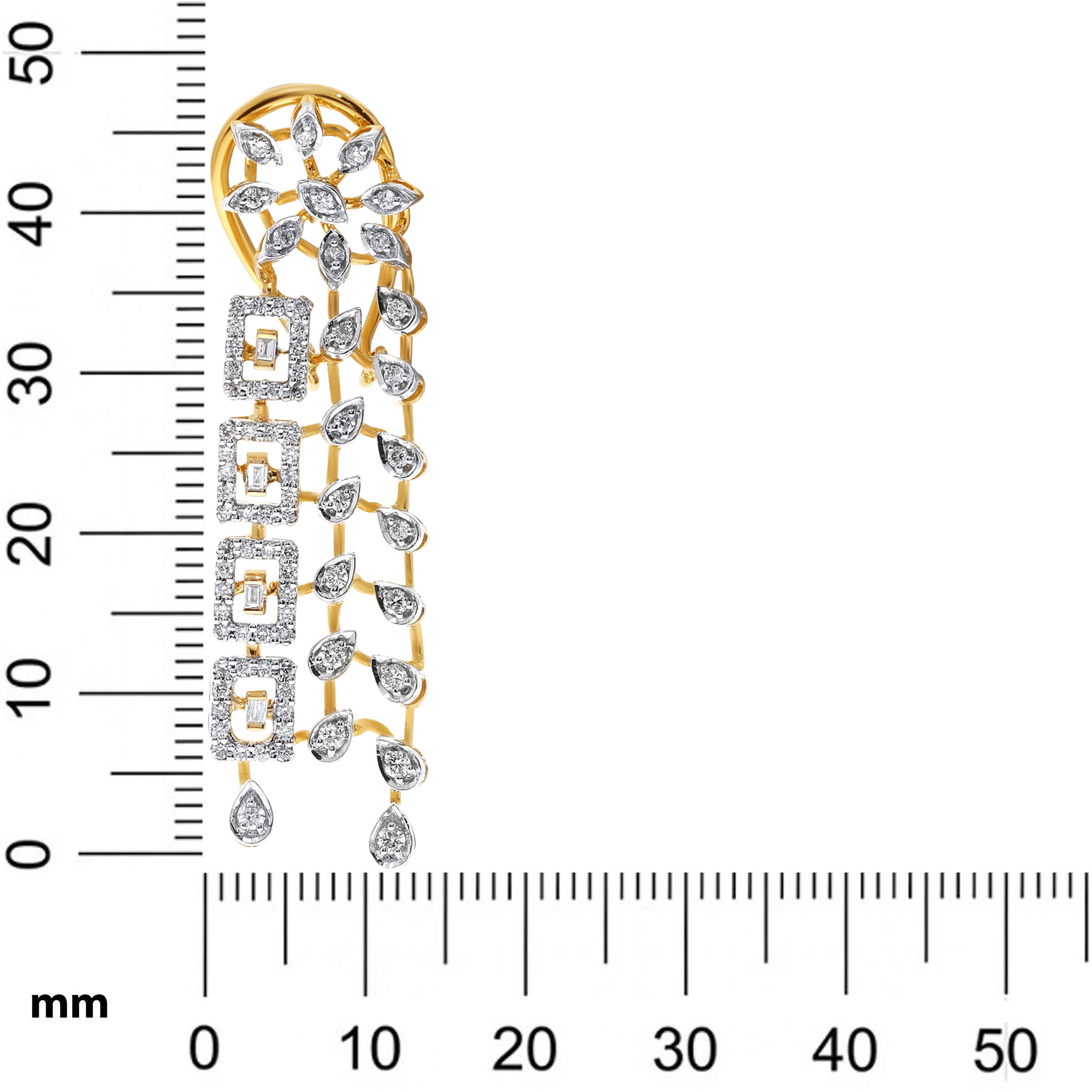 Cascading Waterfall Diamond Danglers - Senco Gold and Diamonds