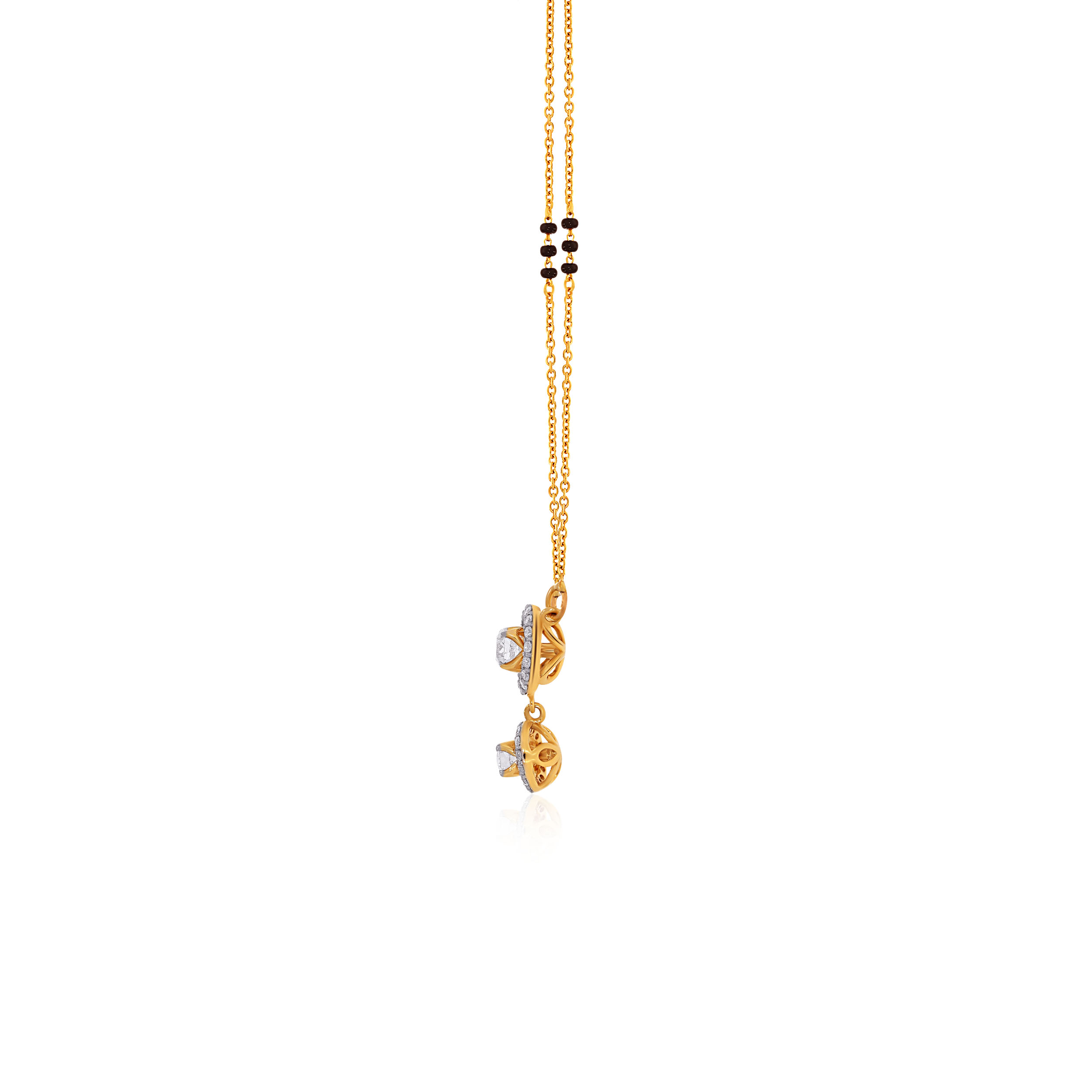 Bloomed Simplicity Solitaire Mangalsutra - Senco Gold and Diamonds