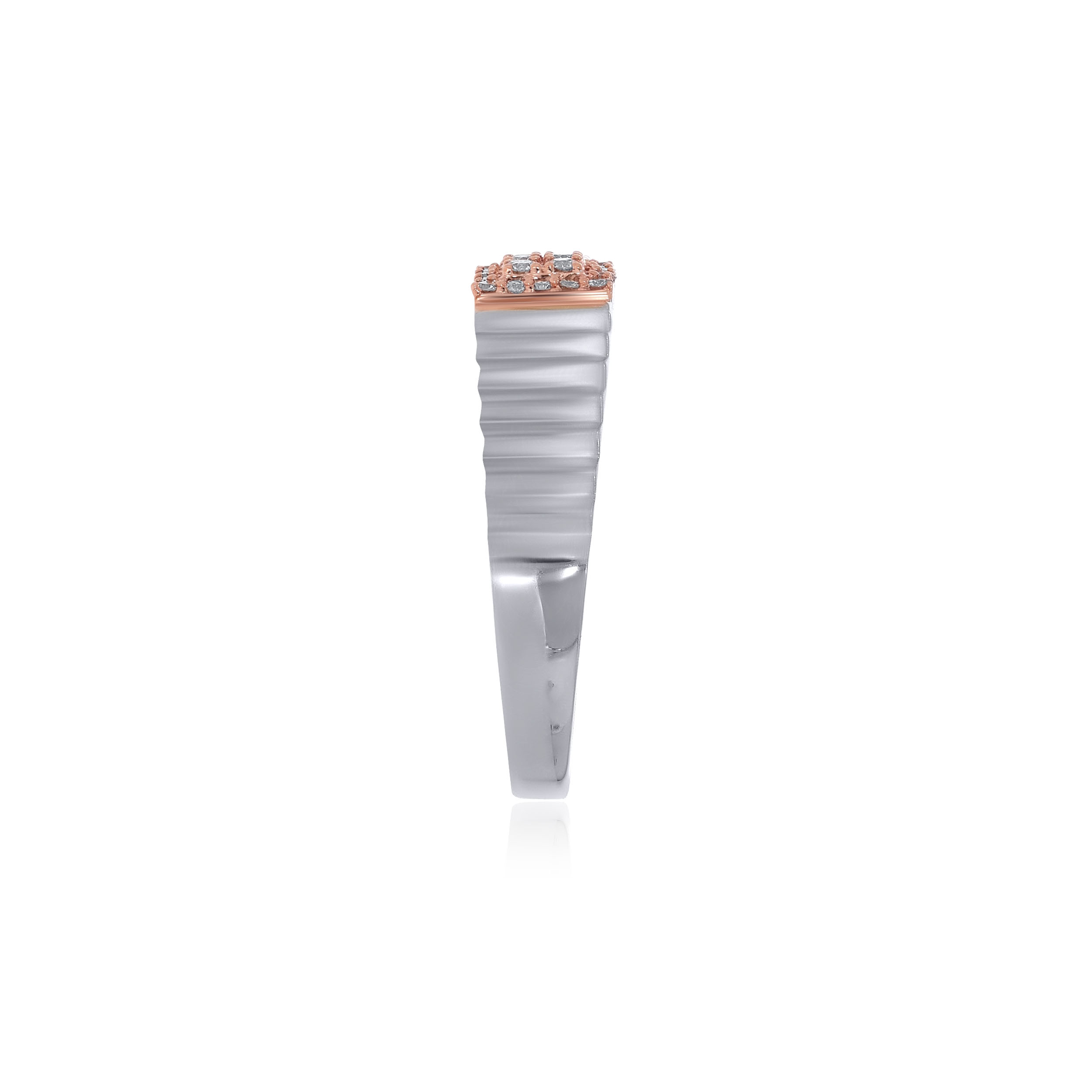 Wavy Succession Men Platinum Ring - Senco Gold and Diamonds