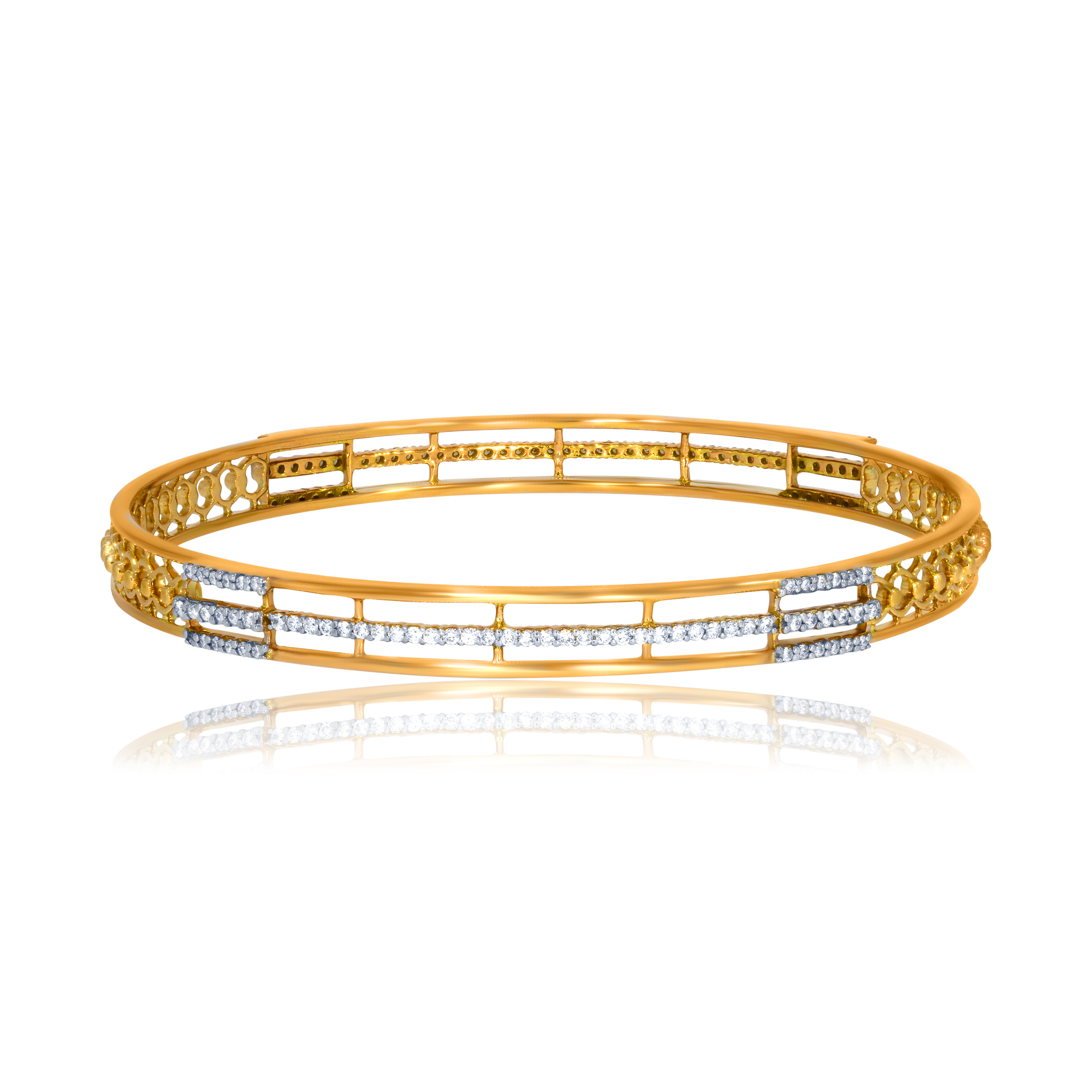 Glimmering Shine of Diamond Bangle - Senco Gold and Diamonds