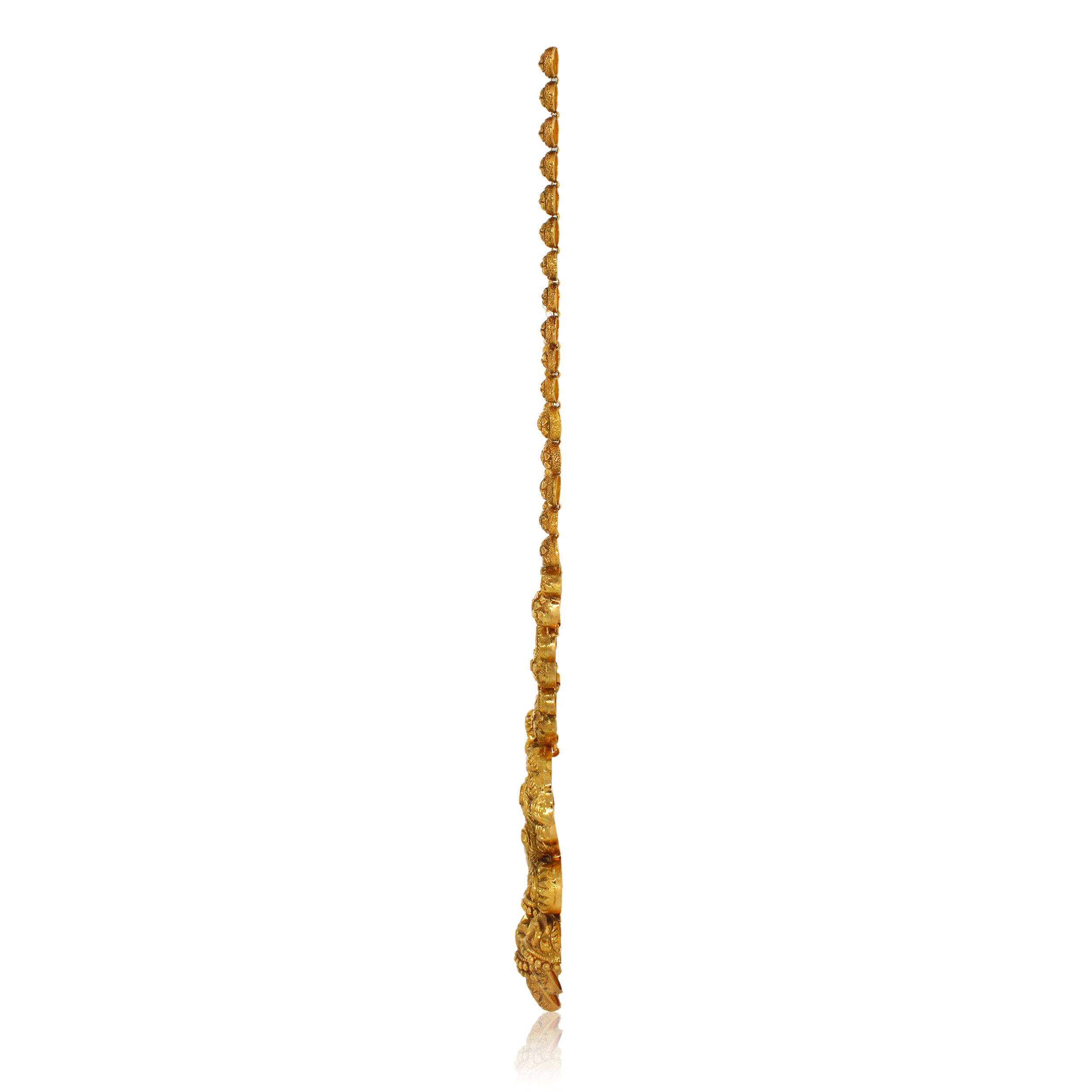 Royal Peacocks Antique Gold Necklace - Senco Gold and Diamonds