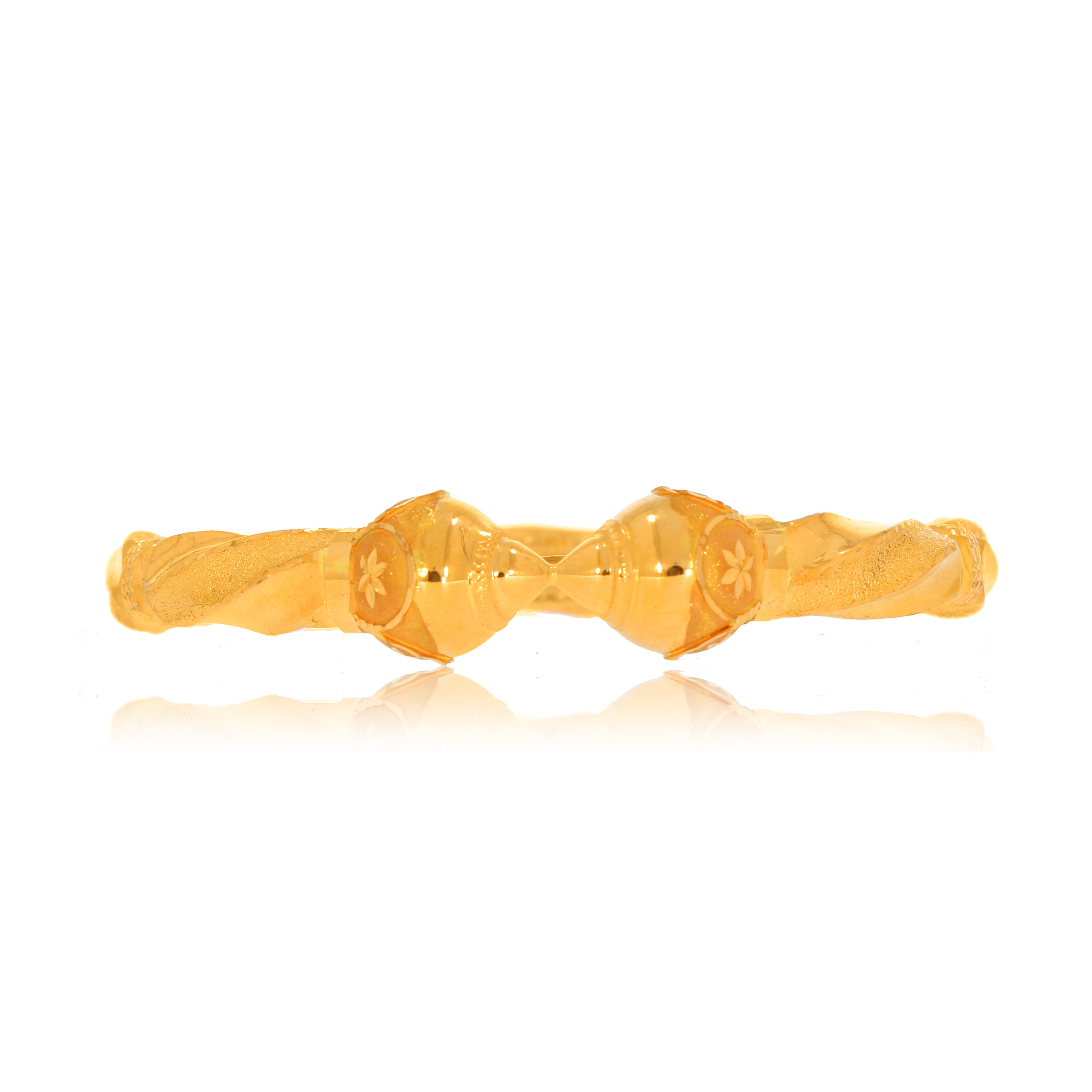 Conventional Appeal Gold Mukh Bangle - Senco Gold and Diamonds