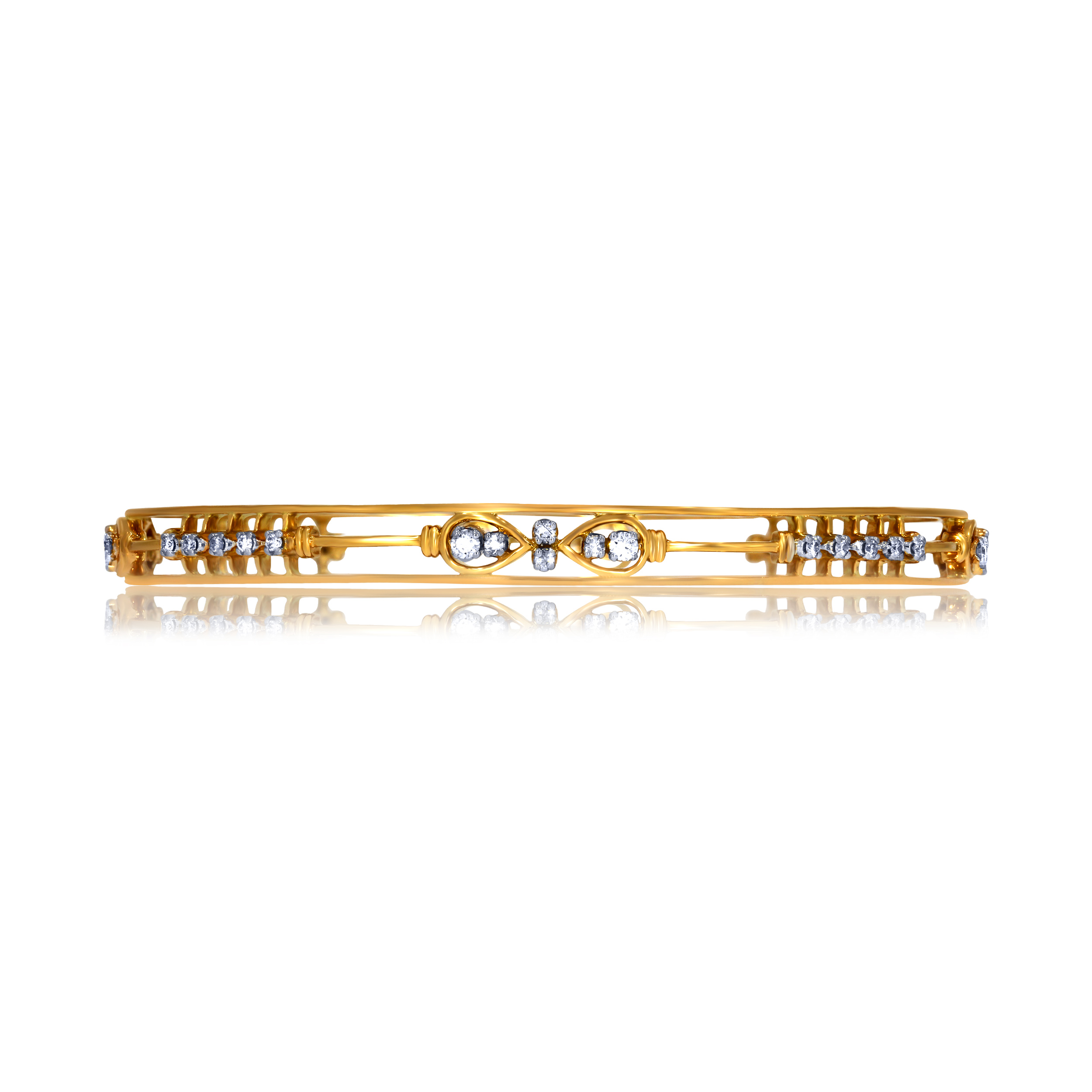 Glorifying Petals Diamond Bangle - Senco Gold and Diamonds