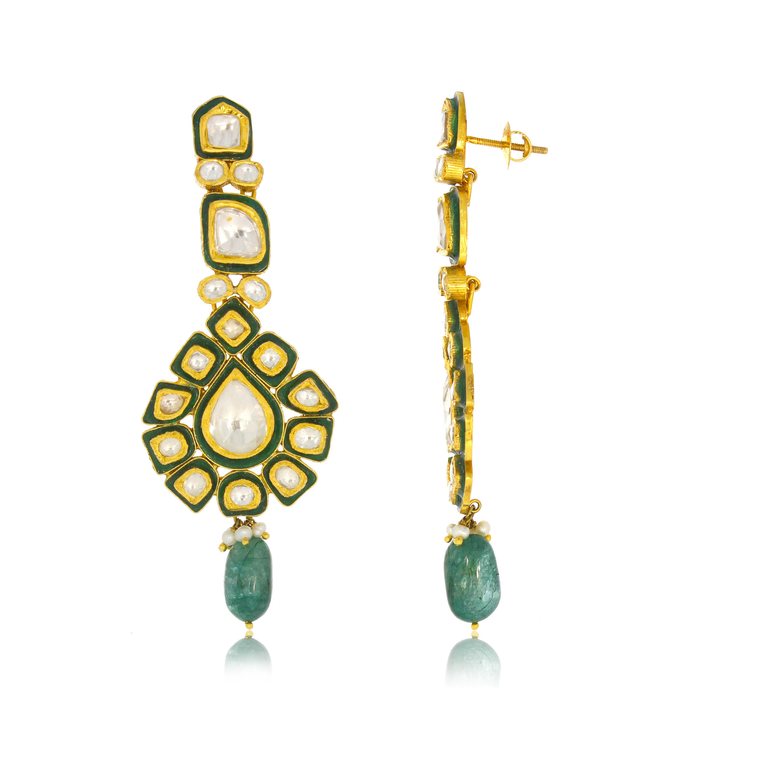 Ethnic Charm Gold Earrings - Senco Gold and Diamonds