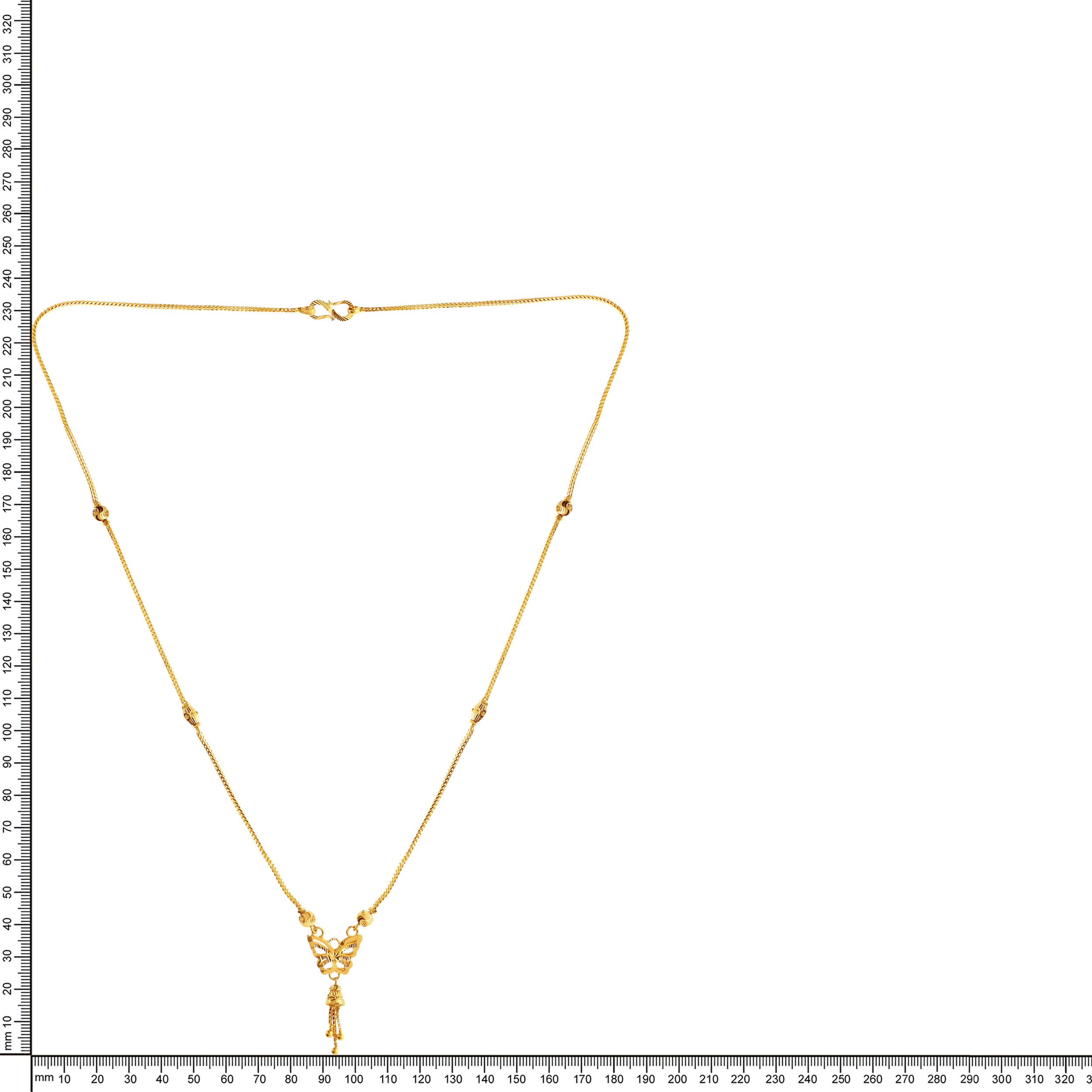 Butterfly Delight Gold Chain Pendant - Senco Gold and Diamonds