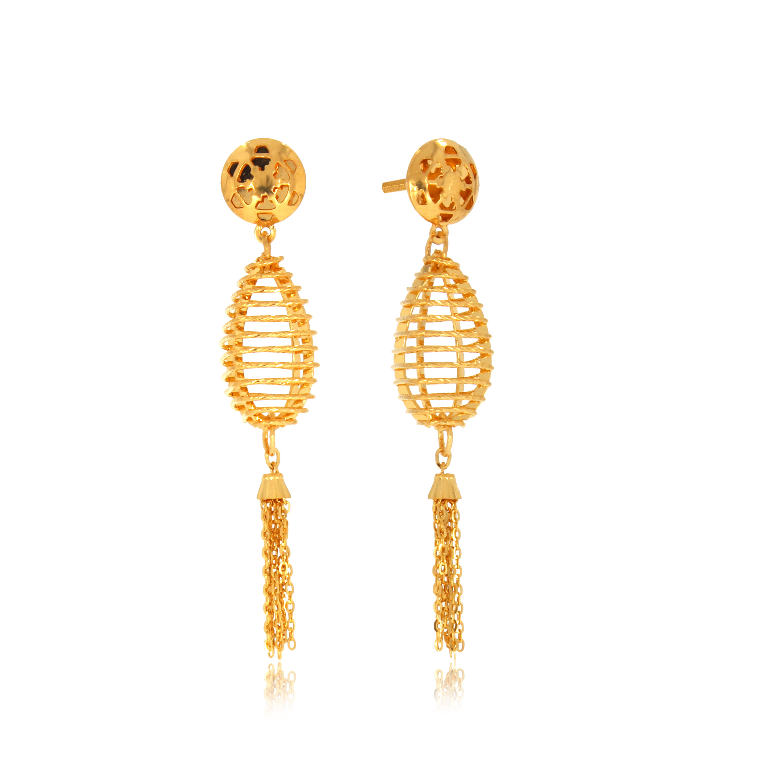 Unrivalled Art Gold Earrings - Senco Gold and Diamonds