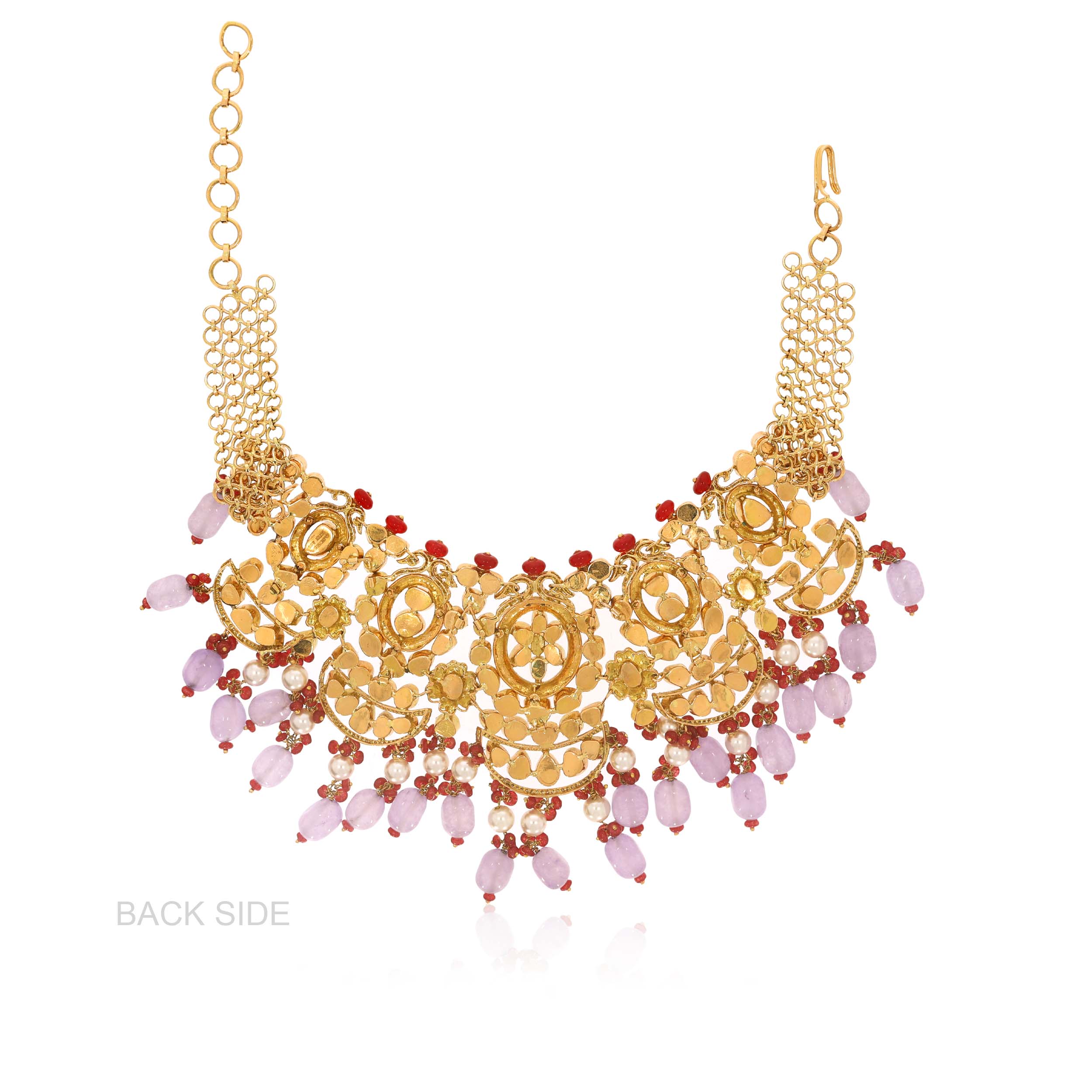 Dripping Treasure Polki Choker Necklace - Senco Gold and Diamonds