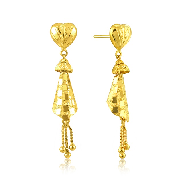 Hearty Craft Gold Earrings - Senco Gold and Diamonds