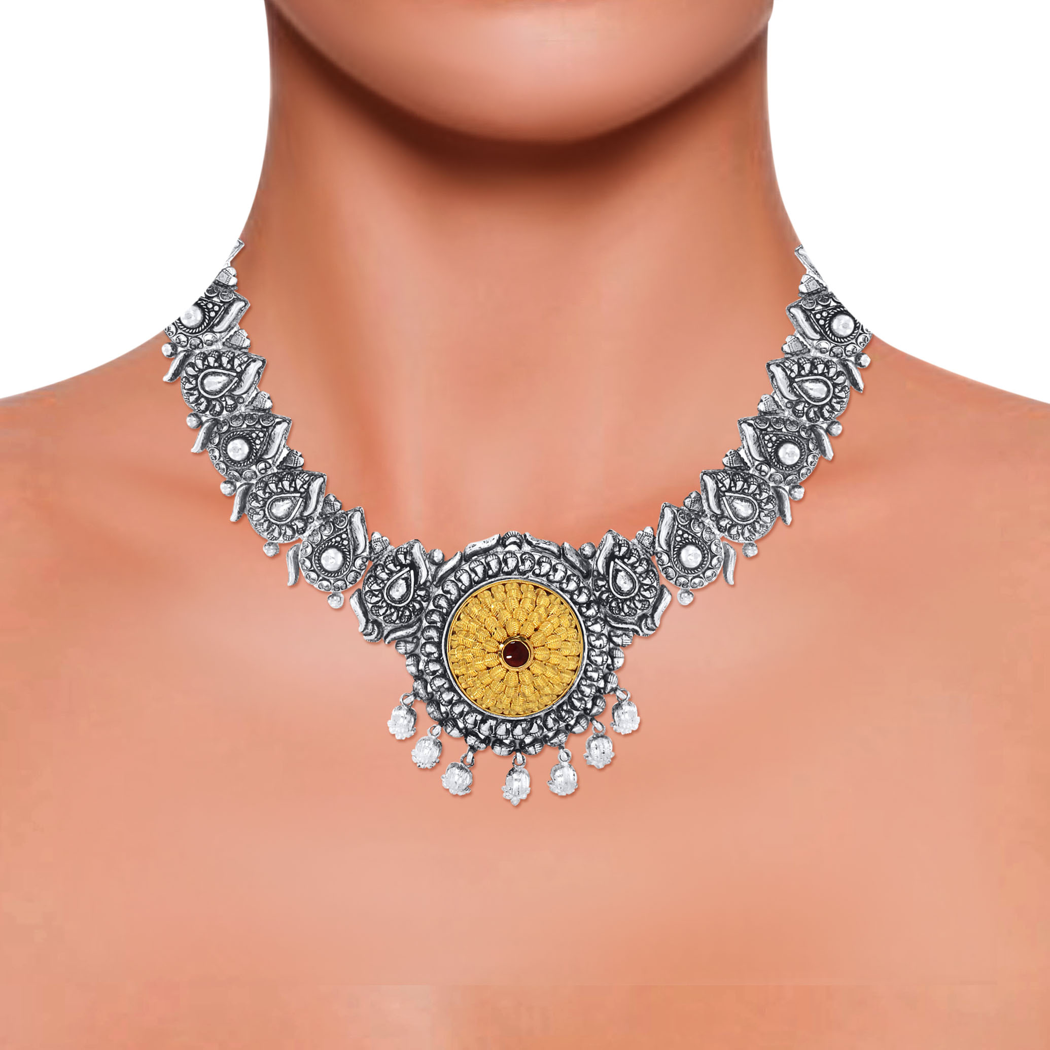 Classical Artistic Gold Necklace - Senco Gold and Diamonds