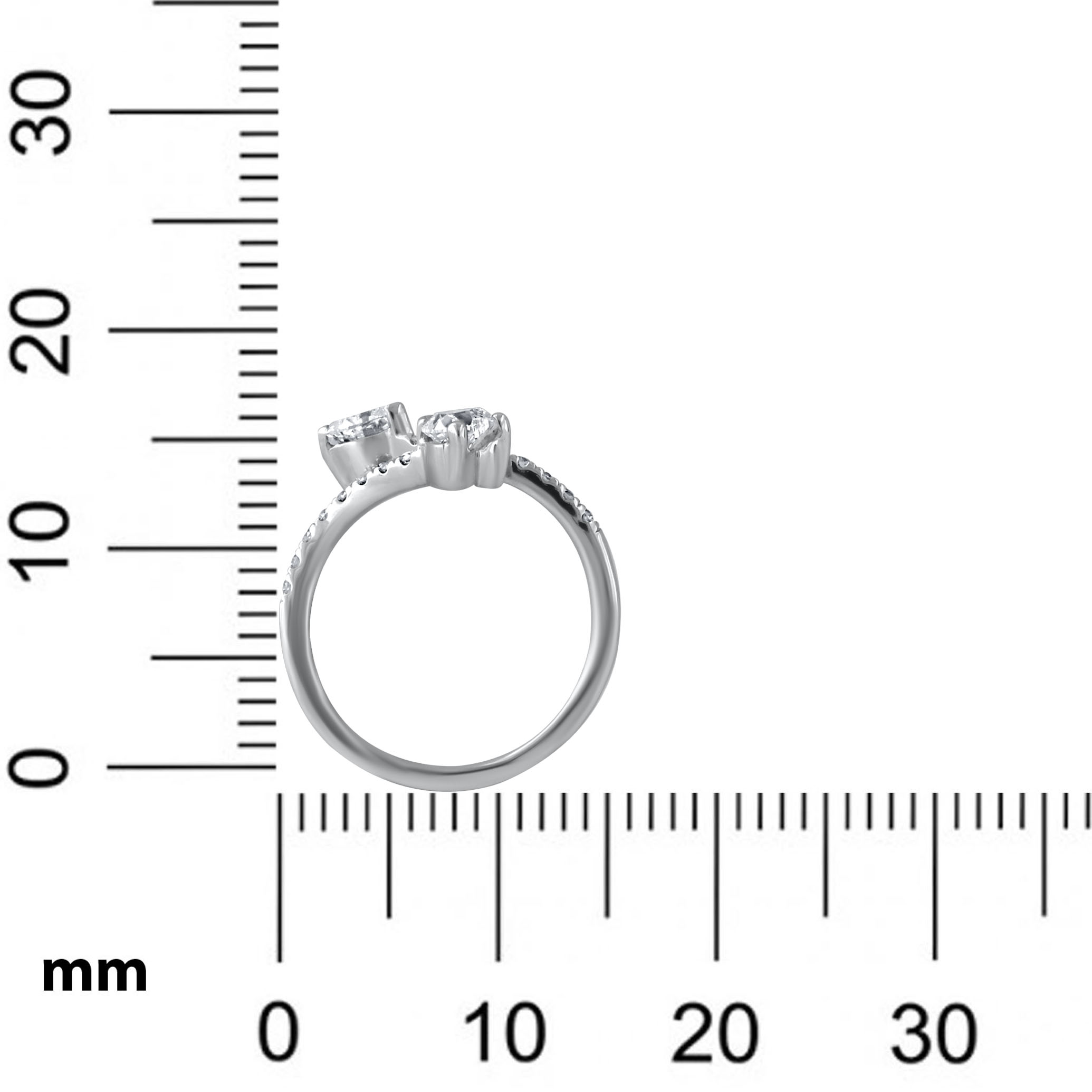 Overlapping Love Platinum Ring - Senco Gold and Diamonds