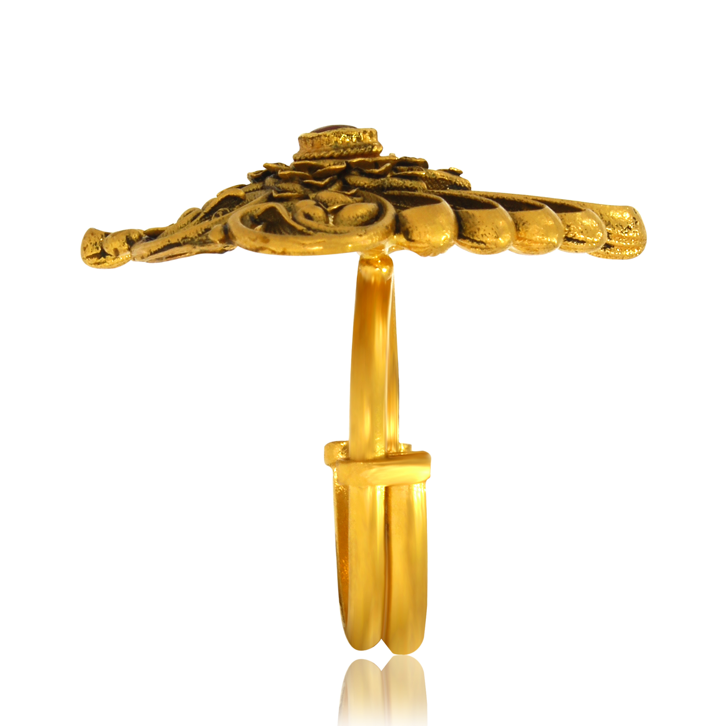 Royal Crown Antique Gold Ring - Senco Gold and Diamonds