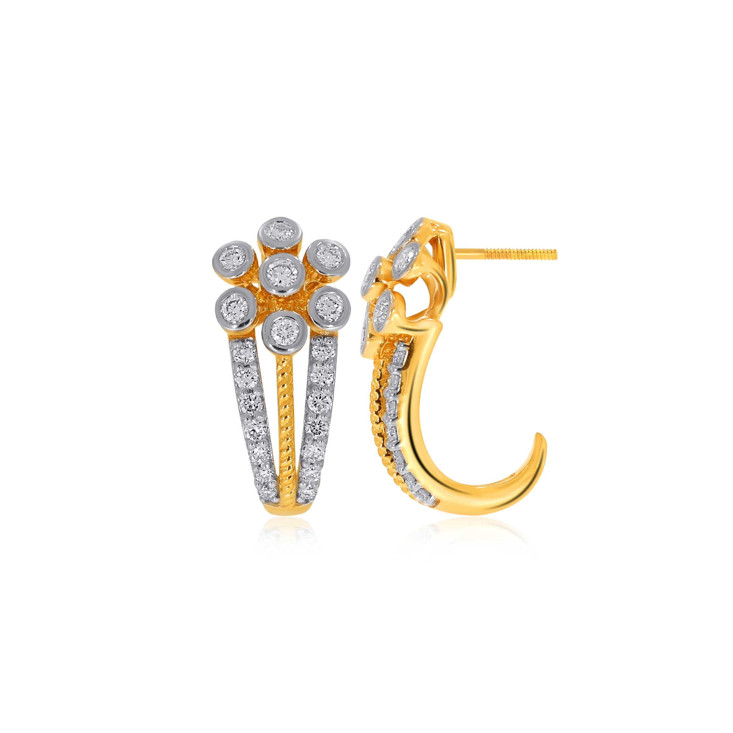 Floral Bouquet Diamond Studs - Senco Gold and Diamonds