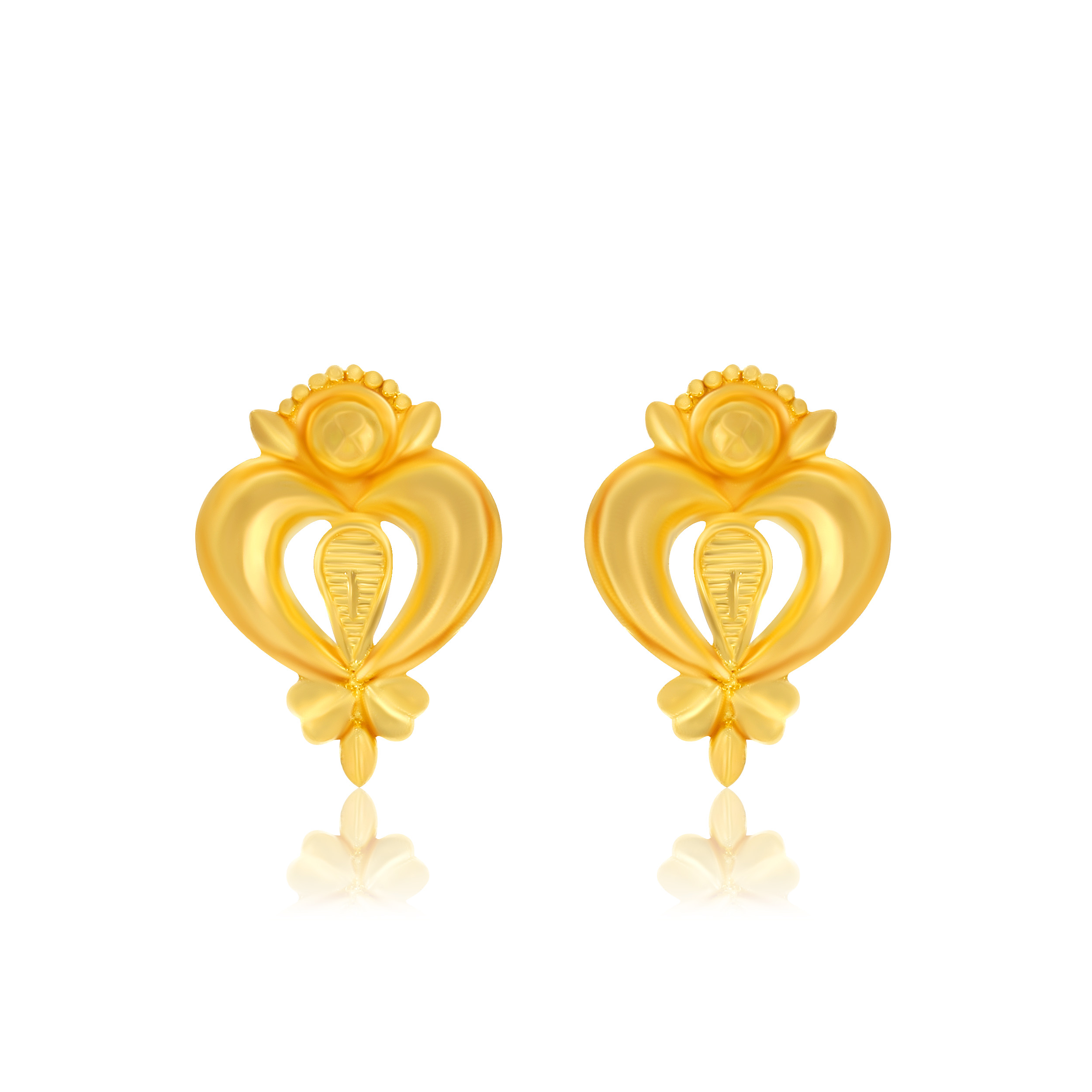 Cupid Love Gold Studs - Senco Gold and Diamonds