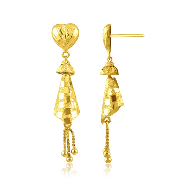 Hearty Craft Gold Earrings - Senco Gold and Diamonds