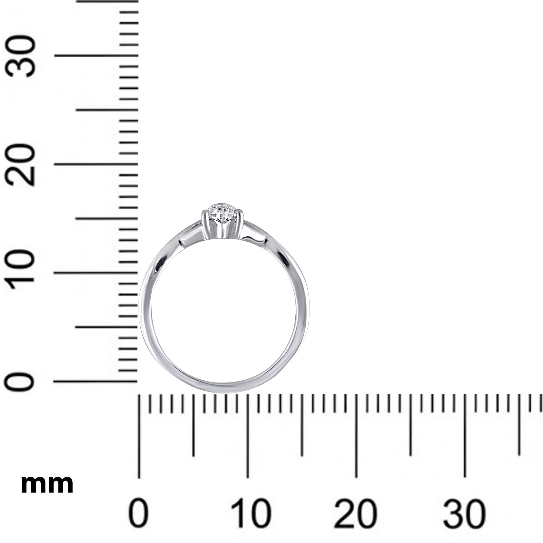 Crisscrossed Love Platinum Ring - Senco Gold and Diamonds
