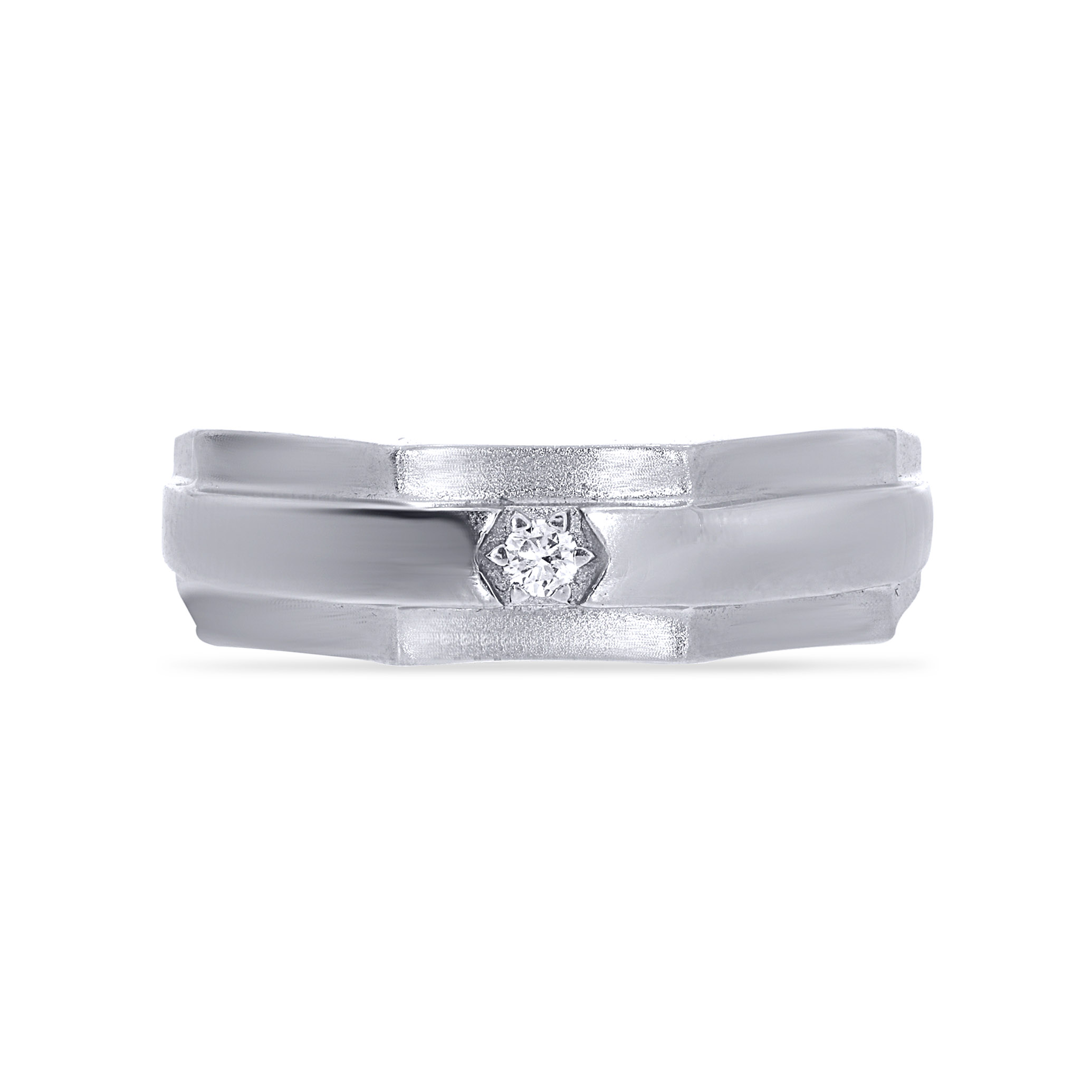 Curvy Masculine Splendor Platinum Ring - Senco Gold and Diamonds