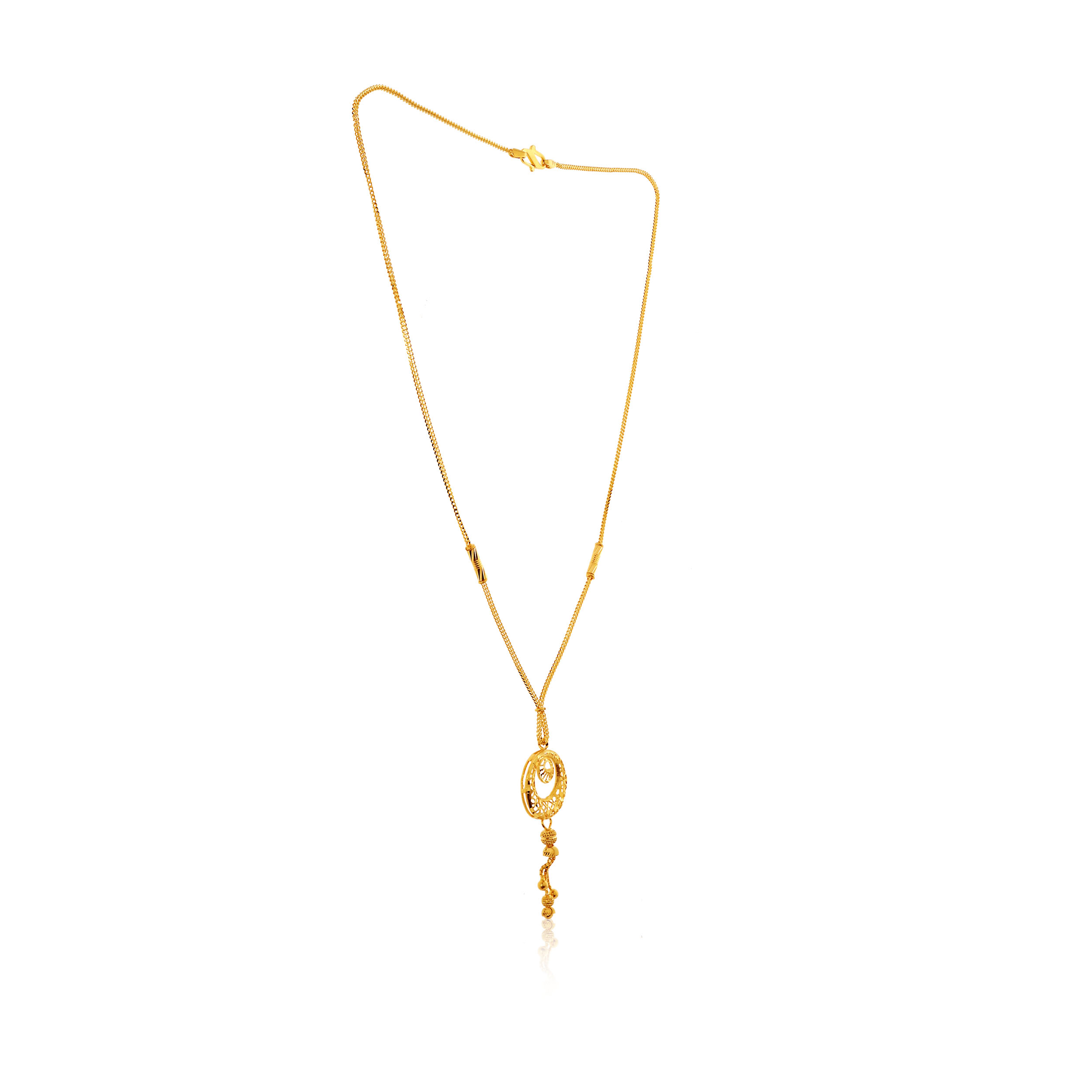 Translucent Halo Gold Chain Pendant - Senco Gold and Diamonds