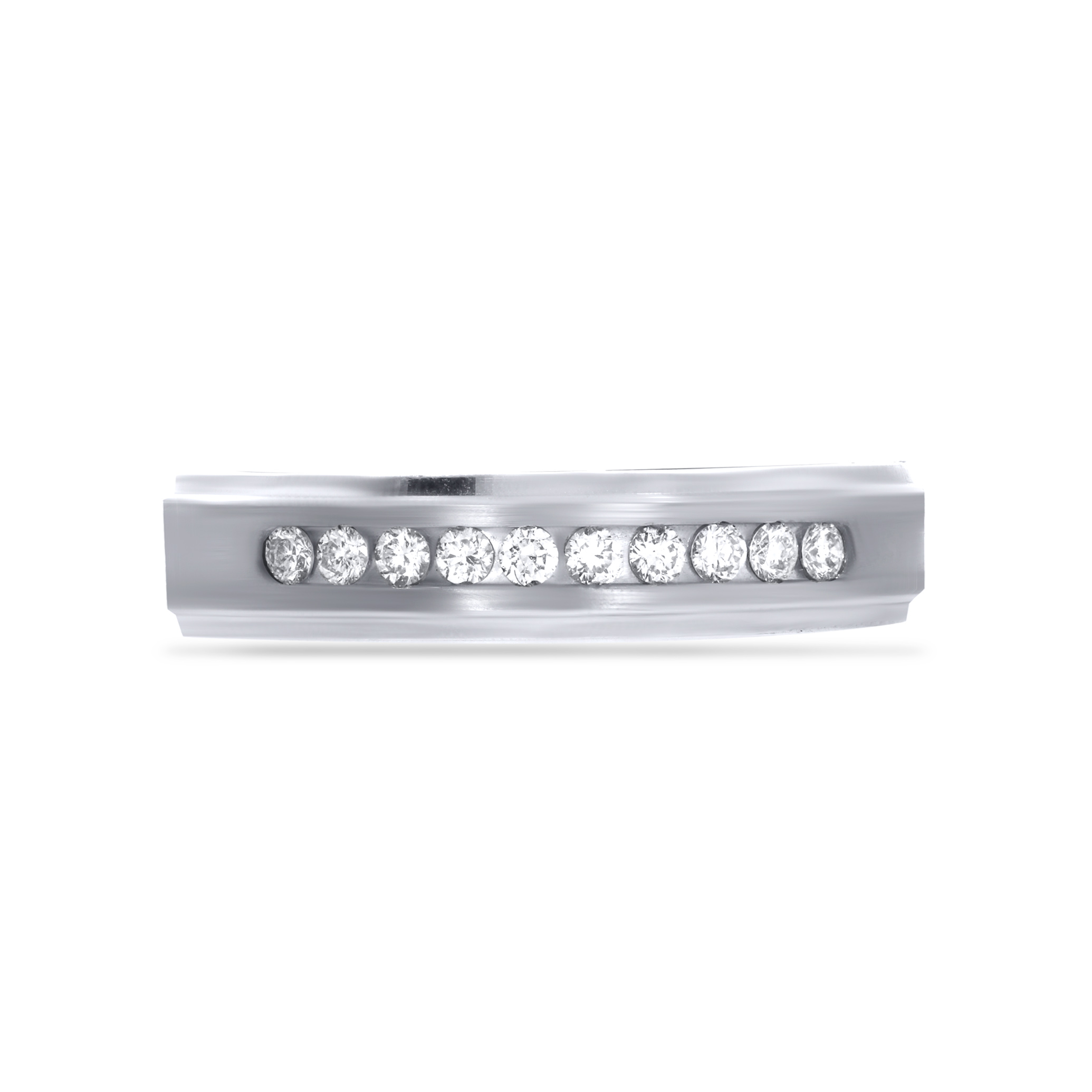 Bewitching Waterfall Men Platinum Band Ring - Senco Gold and Diamonds