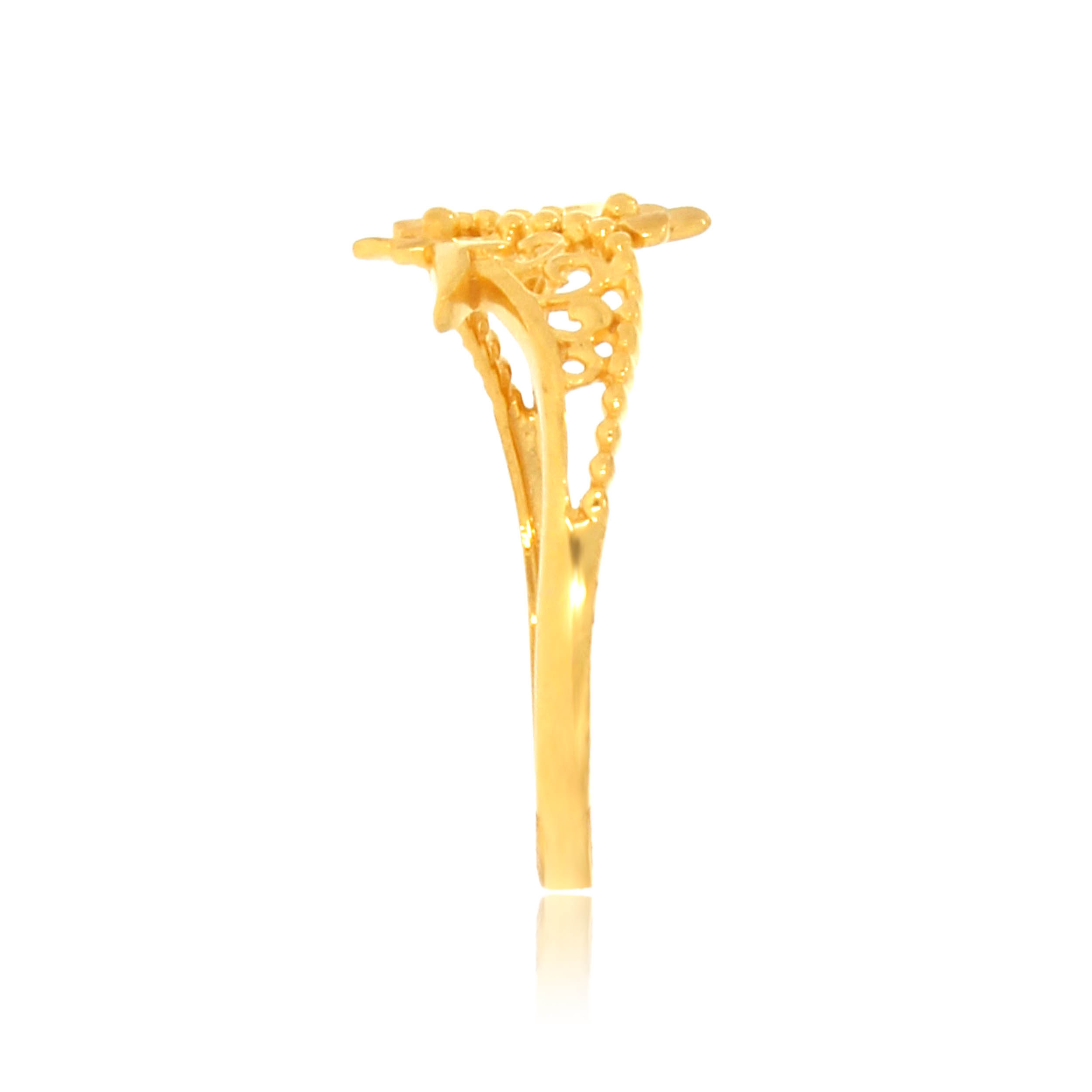 Floral Creation Gold Ring - Senco Gold and Diamonds
