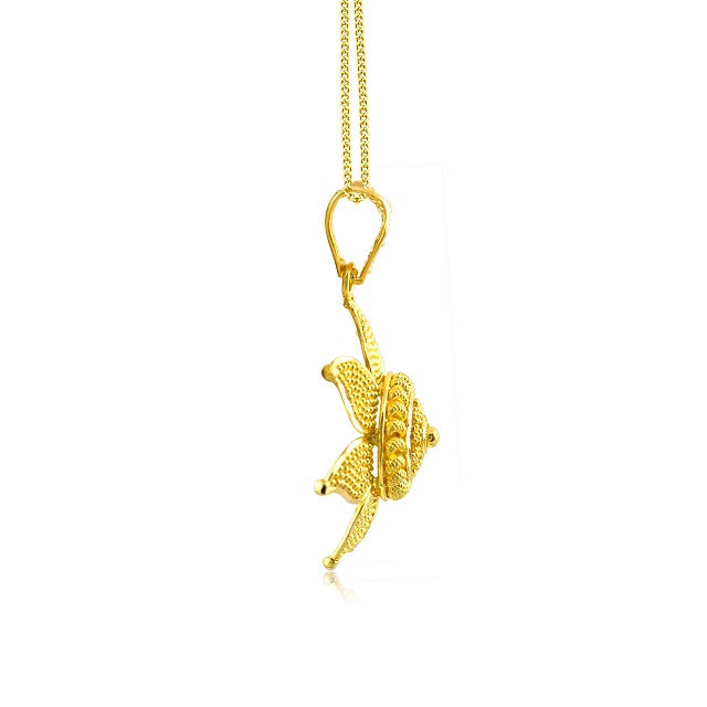 Windy Floret Gold Pendant - Senco Gold and Diamonds