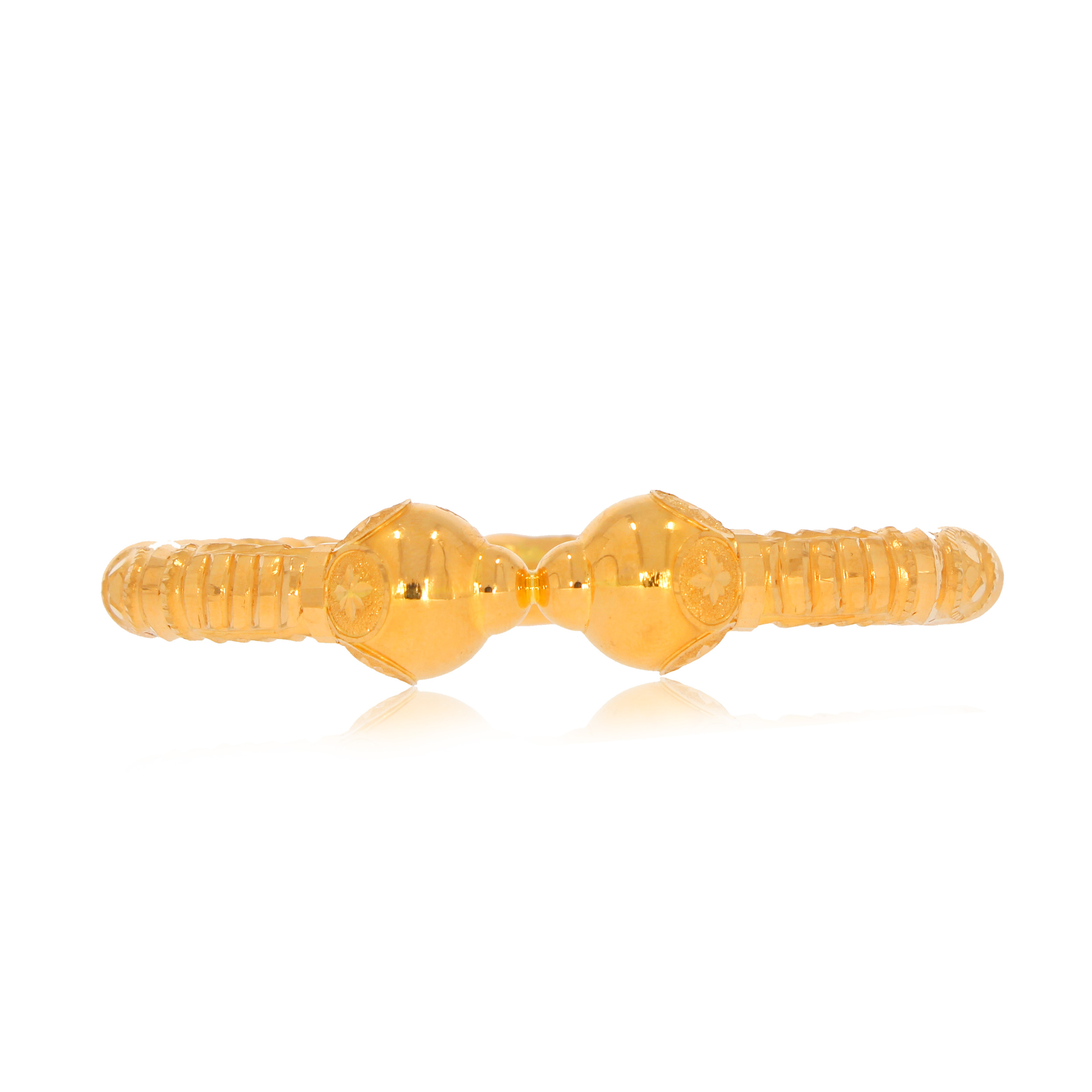 Ethnic Beauty Gold Mukh Bangle - Senco Gold and Diamonds